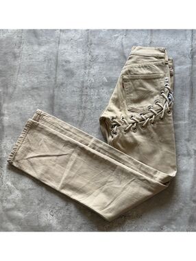 1 of 1 Designer Samaria Leah Woven Sandstone Denim Sz 26